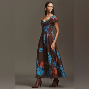 NWT De Loreta Naranjo Off the Shoulder Dress in Alux